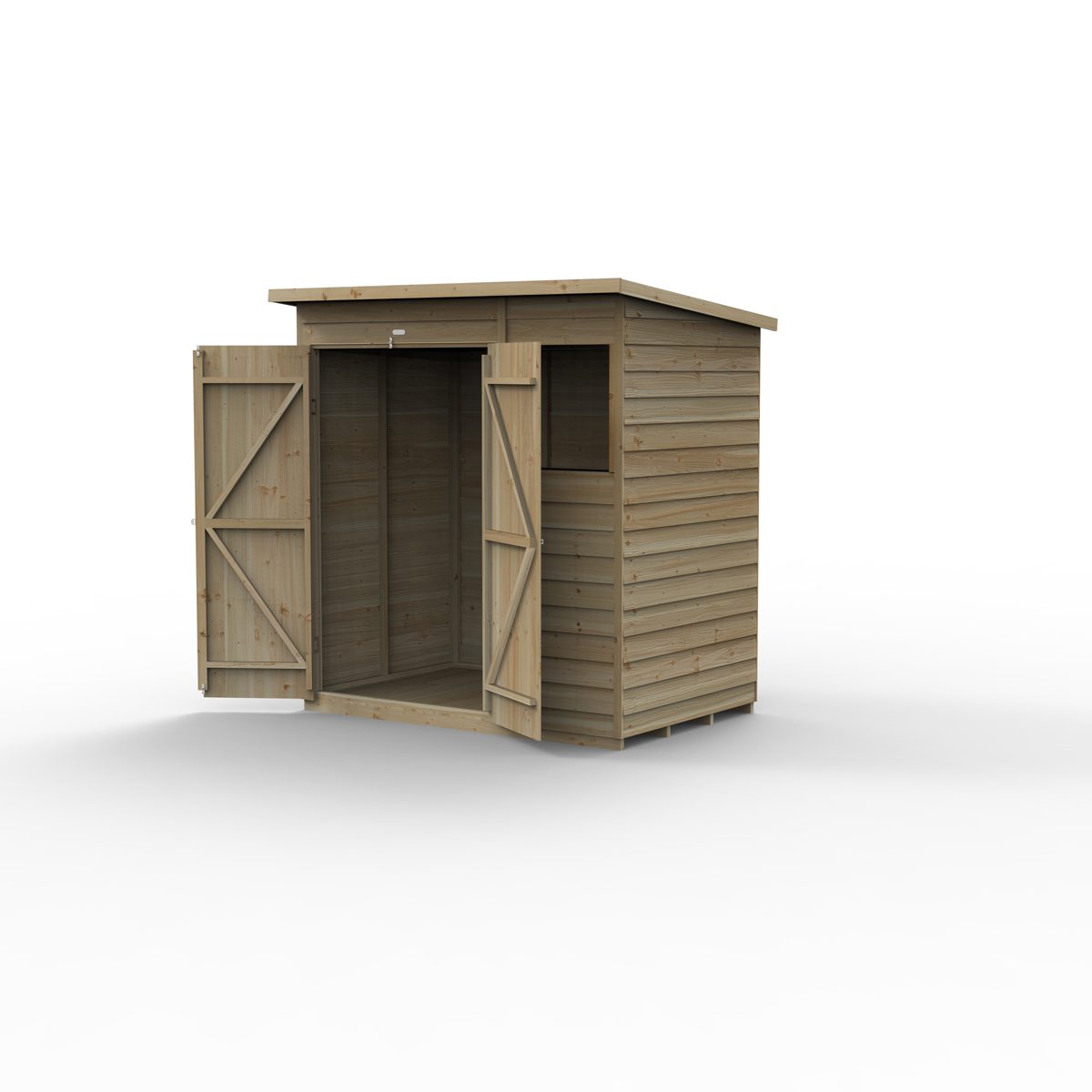 5013053203729 1 4LIFE Pent Shed 6x4 1 Window 1 Window Double Door .jpg